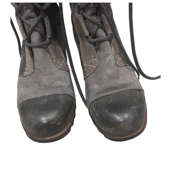 Sorel Cate the Great Boots Womens 9 Tall Riding Knee-High Lace Up Wedge Green - Picture 4 of 6